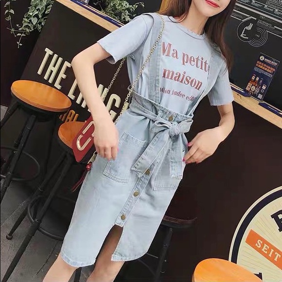 Denim Overall Skirt Multi wear - Picture 1 of 5